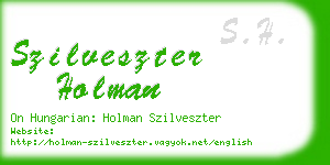 szilveszter holman business card